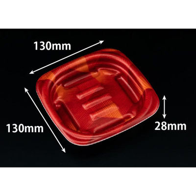 リスパック 軽食容器 ホット こんもり 13-13B トワールレッド RLFK063 1パック(50点)（直送品）