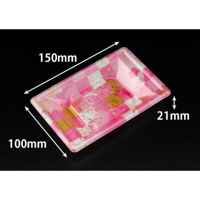 リスパック 寿司容器 万角15-10B ことほぎピンク RSAK045 1パック(50点)（直送品）