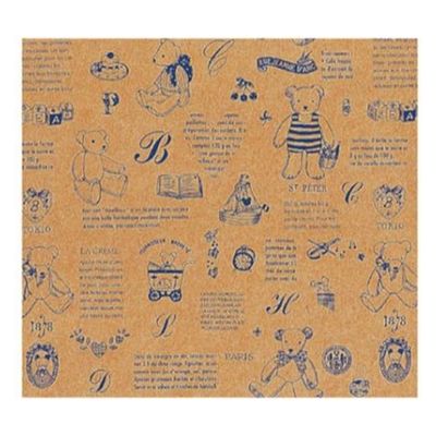 ベルベ 857 包装紙 ベアコレクション(ブルー) 00769516 1パック(100点)（直送品）