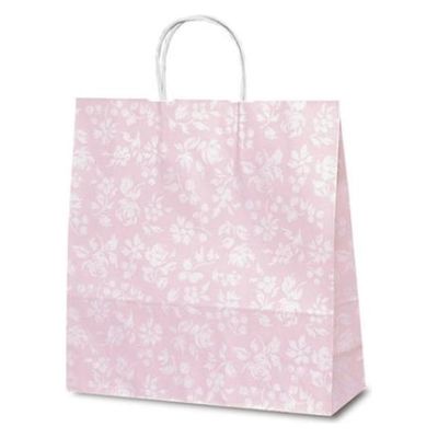 ベルベ 紙手提袋 1602 自動紐手提袋 T-6 カレン(ピンク) 00769510 1パック(50点)（直送品）