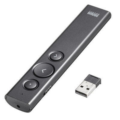 サンワサプライ USB充電式 パワーポインター LP-RF116BK 1個（直送品）