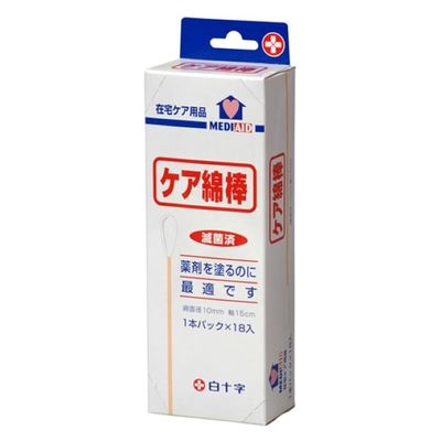 白十字 MAケア綿棒(滅菌済) 16300 1個(18本入)（直送品）