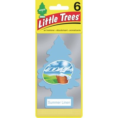 リトルツリーズ LT エアーフレッシュナー 6P ー Summer Linen(サマーリネン) LT658 1パック(6枚)（直送品）
