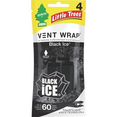 カーフレッシュ社 リトルツリーズ LT Vent Wrap ー Black Ice(ブラックアイス) LT502 1個 671-4666（直送品）