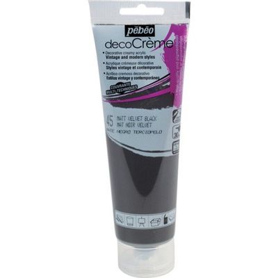 ペベオ・ジャポン Pebeo デコクリーム 120mlマット ベルベットブラック 089045 1本 555-9440（直送品）