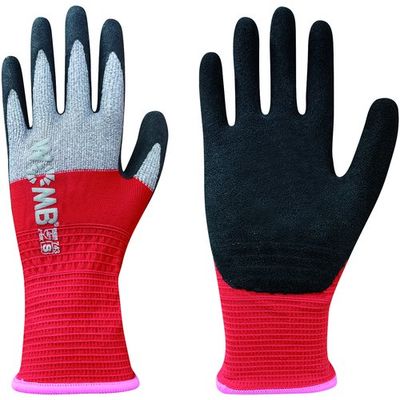 東和コーポレーション トワロン 天然ゴム背抜き手袋 WOMBーMF2高視認 レッド S 743-S 1双 558-4080（直送品）