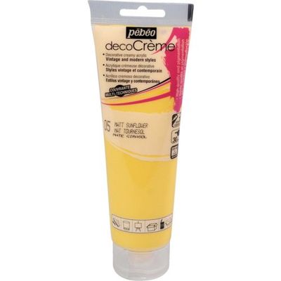 ペベオ・ジャポン Pebeo デコクリーム 120mlマット サンフラワー 089005 1本 555-9436（直送品）