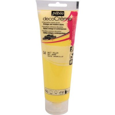ペベオ・ジャポン Pebeo デコクリーム 120mlマット イエロー 089004 1本 555-9468（直送品）