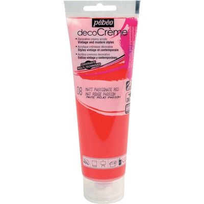 ペベオ・ジャポン Pebeo デコクリーム 120mlマット パッションレッド 089008 1本 555-9458（直送品）