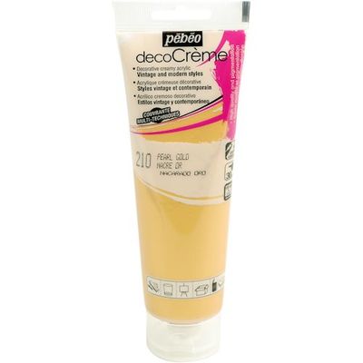 ペベオ・ジャポン Pebeo デコクリーム 120ml パール色 ゴールド 089210 1本 555-9404（直送品）