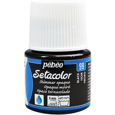 ペベオ・ジャポン ペベオ 布用水性アクリル絵具セタカラーシマー 45ml ブラック 295099 1本 575-8765（直送品）