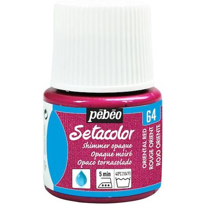 ペベオ・ジャポン ペベオ 布用水性アクリル絵具セタカラーシマー 45ml オリエンタルレッド 295064 1本 576-0327（直送品）