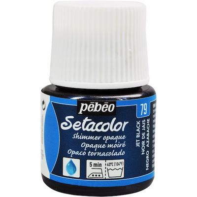 ペベオ・ジャポン ペベオ 布用水性アクリル絵具セタカラーシマー 45ml ジェットブラック 295079 1本 575-8771（直送品）