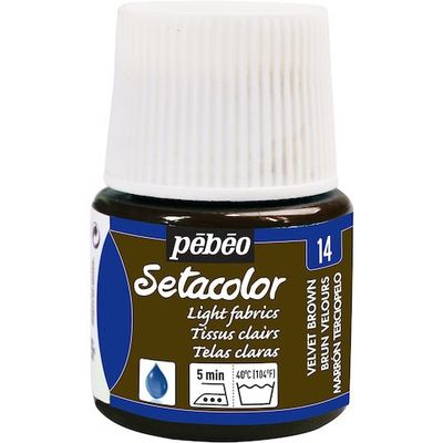 ペベオ・ジャポン ペベオ 布用水性アクリル絵具セタカラー透明色 45ml ベルベットブラウン 329014 1本 576-0328（直送品）