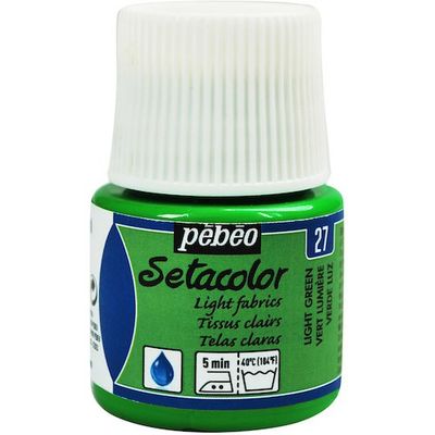 ペベオ・ジャポン ペベオ 布用水性アクリル絵具セタカラー透明色 45ml ライトグリーン 329027 1本 575-8805（直送品）