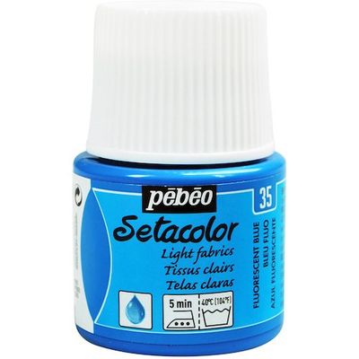 ペベオ・ジャポン ペベオ 布用水性アクリル絵具セタカラー透明蛍光色 45ml フルレセントブルー 329035 1本 576-0304（直送品）