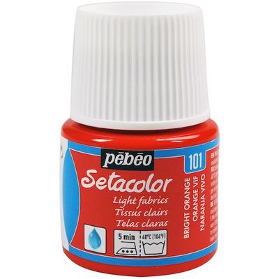 ペベオ・ジャポン ペベオ 布用水性アクリル絵具セタカラー透明色 45ml ビビットオレンジ 329101 1本 575-8780（直送品）