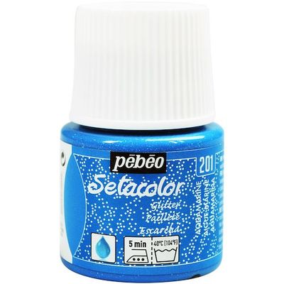 ペベオ・ジャポン ペベオ 布用水性アクリル絵具セタカラーグリッター 45ml アクアマリン 329201 1本 575-8790（直送品）