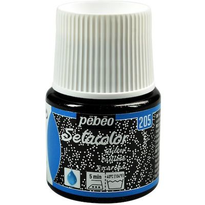 ペベオ・ジャポン ペベオ 布用水性アクリル絵具セタカラーグリッター 45ml オニキス 329205 1本 576-0302（直送品）