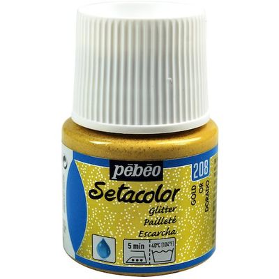 ペベオ・ジャポン ペベオ 布用水性アクリル絵具セタカラーグリッター 45ml ゴールド 329208 1本 576-0323（直送品）