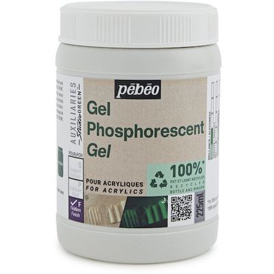 ペベオ・ジャポン ペベオ スチューディオ グリーン アクリリック 蓄光(夜光)ジェル 225ml 818643 1本 601-6632（直送品）