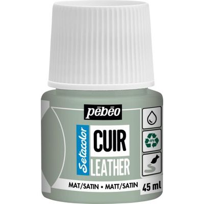 ペベオ・ジャポン Pebeo セタカラーレザー(革用)マット色 45mlNO.14セージグリーン 295614 1本 607-2947（直送品）