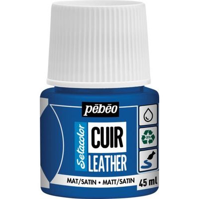 ペベオ・ジャポン Pebeo セタカラーレザー(革用)マット色 45mlNO.12 ウルトラマリンブルー 295612 1本（直送品）