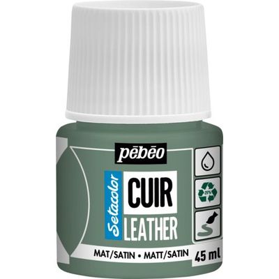 ペベオ・ジャポン Pebeo セタカラーレザー(革用)マット色 45mlNO.15 抹茶グリーン 295615 1本 607-2952（直送品）