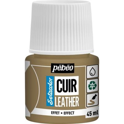 ペベオ・ジャポン Pebeo セタカラーレザー(革用)メタル色 45mlNO.33 メタルゴールド 295633 1本 607-2945（直送品）