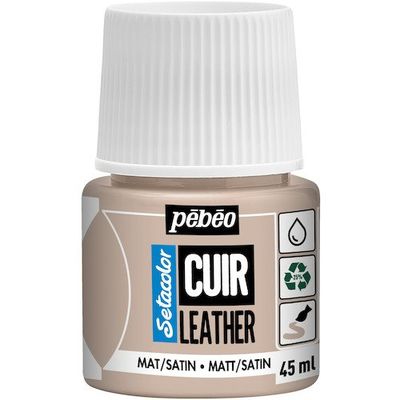ペベオ・ジャポン Pebeo セタカラーレザー(革用)マット色 45mlNO.21 トープ 295621 1本 607-2931（直送品）