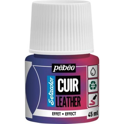 ペベオ・ジャポン Pebeo セタカラーレザー(革用)デュオクローム(偏光)色 45mlNO.41 ピンク/ブルー 295641 1本（直送品）