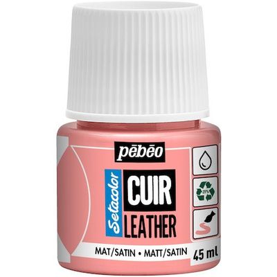 ペベオ・ジャポン Pebeo セタカラーレザー(革用)マット色 45mlNO.07 桜ピンク 295607 1本 609-4535（直送品）