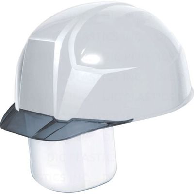 DIC 超軽量 透明バイザーヘルメット(シールド面付) AA23ーCS KP 白/スモーク AA23-CS-HA8-KP-W/S 1個（直送品）