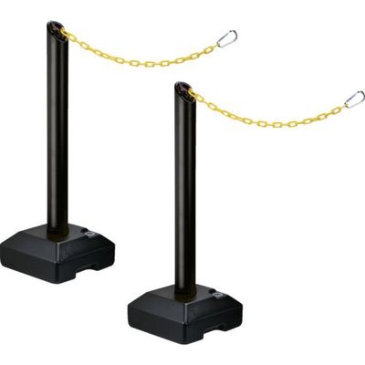 中発販売 Reelex プラチェーン内蔵ポールバリネオ2 2本セット ブラック BN-685BSTSET 1セット(1本) 659-1016（直送品）