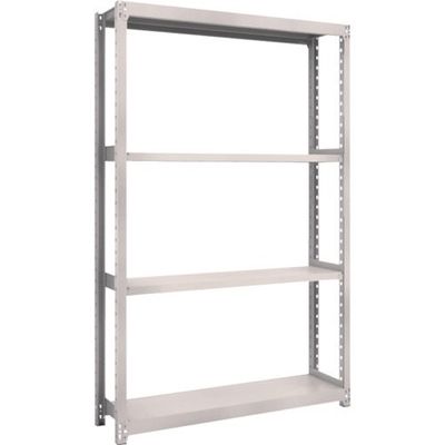 TRUSCO スチールラック M2型軽中量棚 1160X300XH2100 4段 単体 ネオグレー M2-7434 NG 1セット(1台)（直送品）