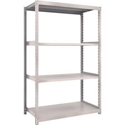 TRUSCO スチールラック M2型軽中量棚 1160X600XH2100 4段 単体 ネオグレー M2-7464 NG 1セット(1台)（直送品）