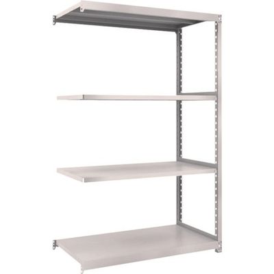 TRUSCO スチールラック M2型軽中量棚 1160X600XH2100 4段 連結 ネオグレー M2-7464B NG 1セット(1台)（直送品）