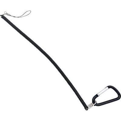 エアージェイ NEW カラビナコイルストラップ 太型ロングタイプBK ASR-10BK 1個 392-8897（直送品）