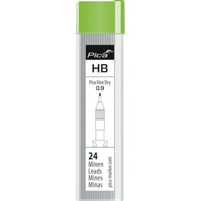 ピカコーポレイション ピカマーカー 建築用シャープペンシル"Fine Dry用替芯 24本入り 黒HB 7030 1パック(24本)（直送品）