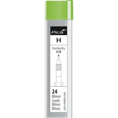 ピカコーポレイション ピカマーカー 建築用シャープペンシル"Fine Dry用替芯 24本入り 黒H 7050 1パック(24本)（直送品）