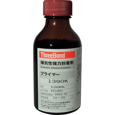 スリーボンド THREEBOND 嫌気性封着剤用硬化促進剤 100ML(1390KL) TB1390K 1本 547-2204（直送品）