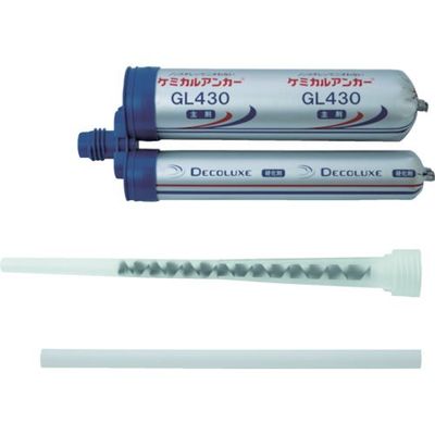 日本デコラックス DECOLUXE 接着系エポキシ樹脂カートリッジタイプ ケミチューブ GL430 1セット 523-6260（直送品）
