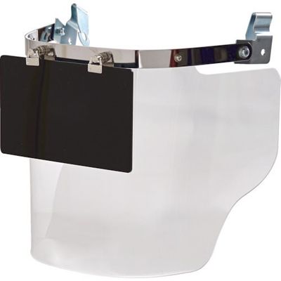 トラスコ中山 TRUSCO ヘルメット取付型大型防災面 クリア(前面プレートあり) LFSW-C 1個 533-4259（直送品）
