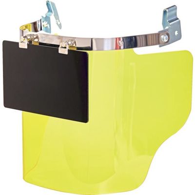 トラスコ中山 TRUSCO ヘルメット取付型大型防災面 イエロー(前面プレートあり) LFSW-Y 1個 533-4257（直送品）