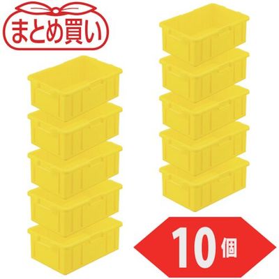 トラスコ中山 TRUSCO まとめ買い NS型コンテナ 10L イエロー 10個 NS-10N-Y-10P 1組(10個) 539-0615（直送品）