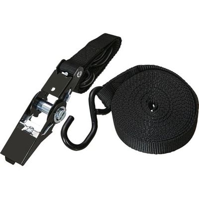 トラスコ中山 TRUSCO 簡易結束ベルト 25mmX5m ダブルフックタイプ 黒(ラチェット機能あり) TSB-255F-BK 1本（直送品）