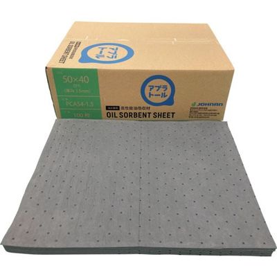 JOHNAN 油吸収材 アブラトール シート 50×40×0.15cm 100枚入(油水兼用) PCA54-1.5 1箱(100枚)（直送品）