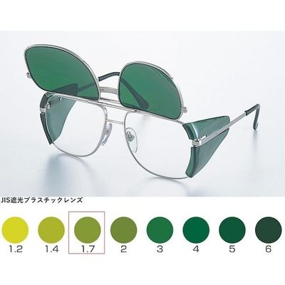 トーアボージン TOA BOJIN W型メタルフレーム遮光めがね ULー224W TBP1.7 1個 619-1095（直送品）