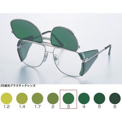 トーアボージン TOA BOJIN W型メタルフレーム遮光めがね ULー224W TBP3 1個 618-9568（直送品）