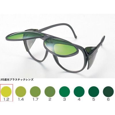 トーアボージン TOA BOJIN W型遮光めがね TAー124W TBP1.2 1個 619-2652（直送品）